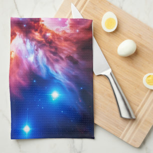 Linge De Cuisine Galaxie Nébuleuse Colorée Espace Étoiles Univers C