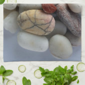 Linge De Cuisine galets blancs (Plié)