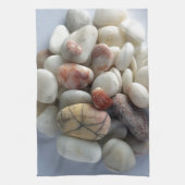 Linge De Cuisine galets blancs (Vertical)