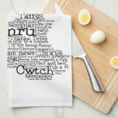 Linge De Cuisine Gallois Slang Word Art Map (Quart Plié)