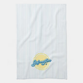 Linge De Cuisine Galveston Island Texas avec arrière - plan rayé (Vertical)