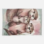 Linge De Cuisine Gamme de Otter aquarelle (Horizontal)