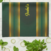 Linge De Cuisine Gamme de Texture Verte Luxe Linen (Plié)