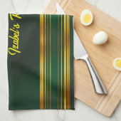 Linge De Cuisine Gamme de Texture Verte Luxe Linen (Quart Plié)