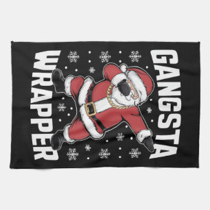 Linge De Cuisine Gangsta Wrapper Dabbing Père Noël Noël