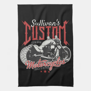 Linge De Cuisine Garage de moto personnalisé Big Bad Bike Biker