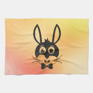 Linge De Cuisine Garçon de dessin animé lapin mignon visage Pâques