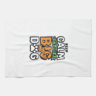 Linge De Cuisine Garde calme grand chien design vectoriel vintage_1