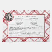 Linge De Cuisine Garde de la recette de famille photo Noël (Horizontal)