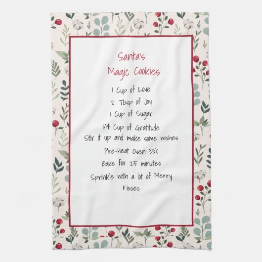 Linge De Cuisine Garde de recettes familiales Noël (Vertical)