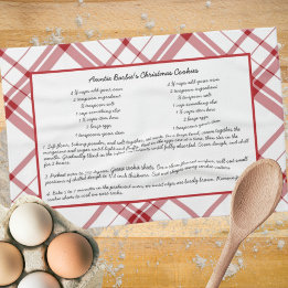 Linge De Cuisine Garde de recettes familiales Noël