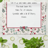 Linge De Cuisine Garde de recettes familiales Noël (Plié)