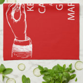 Linge De Cuisine GARDE vintage CALME SE MARIER (Plié)