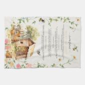 Linge De Cuisine Garder les abeilles | Monogramme rustique de ferme (Horizontal)