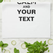 Linge De Cuisine Gardez le calme avec votre texte (Plié)