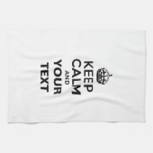 Linge De Cuisine Gardez le calme avec votre texte (Horizontal)