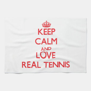 Linge De Cuisine Gardez le calme et aimez le vrai tennis