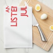 Linge De Cuisine Gardez le calme et écoutez Julia (Quart Plié)