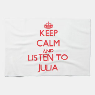 Linge De Cuisine Gardez le calme et écoutez Julia