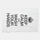 LINGE DE CUISINE GARDEZ LE CALME ET LAVEZ-VOUS LES MAINS (Horizontal)