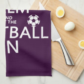 Linge De Cuisine Gardez le calme et le football (mis) sur (Quart Plié)