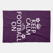 Linge De Cuisine Gardez le calme et le football (mis) sur (Horizontal)