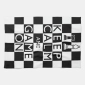 Linge De Cuisine GARDEZ LE CALME ET LE JEU SUR - Échecs (Horizontal)