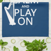 Linge De Cuisine Gardez le calme et le jeu sur (harpe) (toute (Plié)