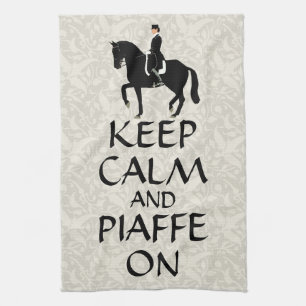 Linge De Cuisine Gardez le calme et le Piaffe sur le dressage