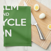 Linge De Cuisine Gardez le calme et le réutilisez dessus (Quart Plié)