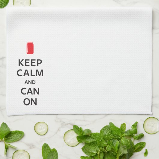 Linge De Cuisine Gardez le calme et pouvez dessus (Plié)