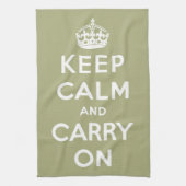 Linge De Cuisine Gardez le calme vert clair (Vertical)