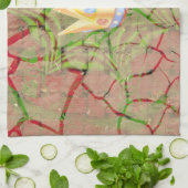 Linge De Cuisine Gardez-le simple : Cracked Earth Royal Clarity Art (Plié)