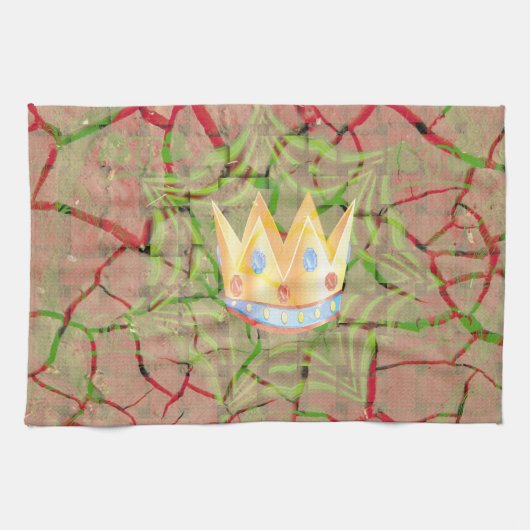 Linge De Cuisine Gardez-le simple : Cracked Earth Royal Clarity Art (Horizontal)