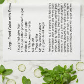 Linge De Cuisine Gâteau Angel Avec Rhubarb Fraise (Plié)