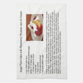 Linge De Cuisine Gâteau Angel Avec Rhubarb Fraise (Vertical)