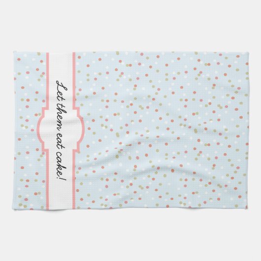 Linge De Cuisine Gâteau Confetti ・ Crème Bleue Frosting (Horizontal)