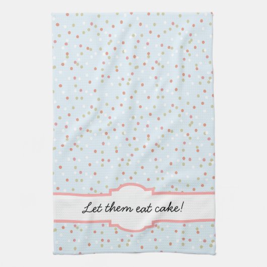 Linge De Cuisine Gâteau Confetti ・ Crème Bleue Frosting (Vertical)