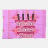 Linge De Cuisine Gâteau d'anniversaire floral pour elle / Filles Ar (Horizontal)