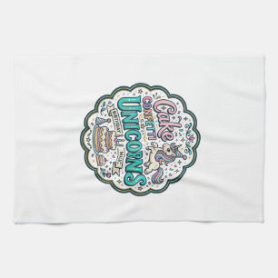 Linge De Cuisine Gâteau de Licorne Confettis Licornes POD Prêt POD