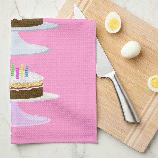 Linge De Cuisine gâteaux d'anniversaire (Quart Plié)