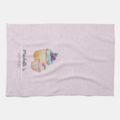 Linge De Cuisine Gâteaux Et Fruits Aquarelle Mignons (Horizontal)