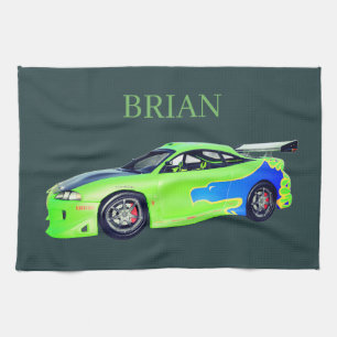 Linge De Cuisine Geai routier émeraude de l'horizon verdoyant