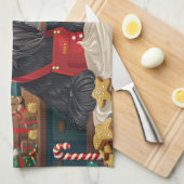 Linge De Cuisine Géant Schnauzer Gourmande : Noël Festif (Quart Plié)