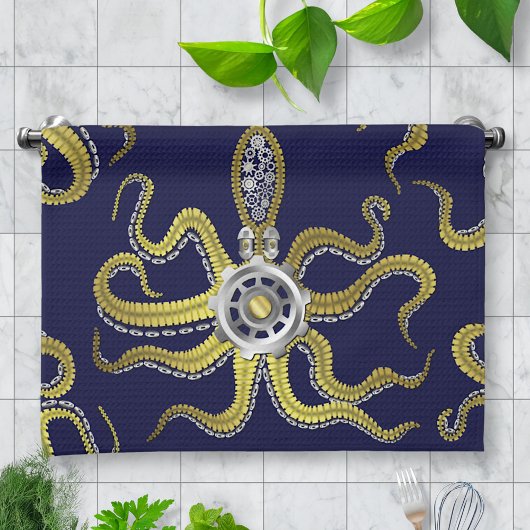 Linge De Cuisine Gears Steampunk Octopus Kraken