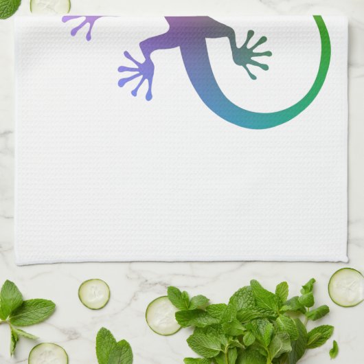 Linge De Cuisine Gecko coloré (Plié)