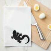 Linge De Cuisine Gecko noir (Quart Plié)