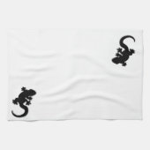 Linge De Cuisine Gecko noir (Horizontal)