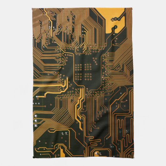 Linge De Cuisine Geek Sortie carte circuit électronique orange PCB (Vertical)