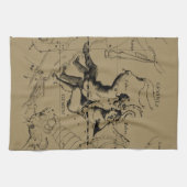Linge De Cuisine Gemini Constellation Zodiac Hevelius 1690 (Horizontal)
